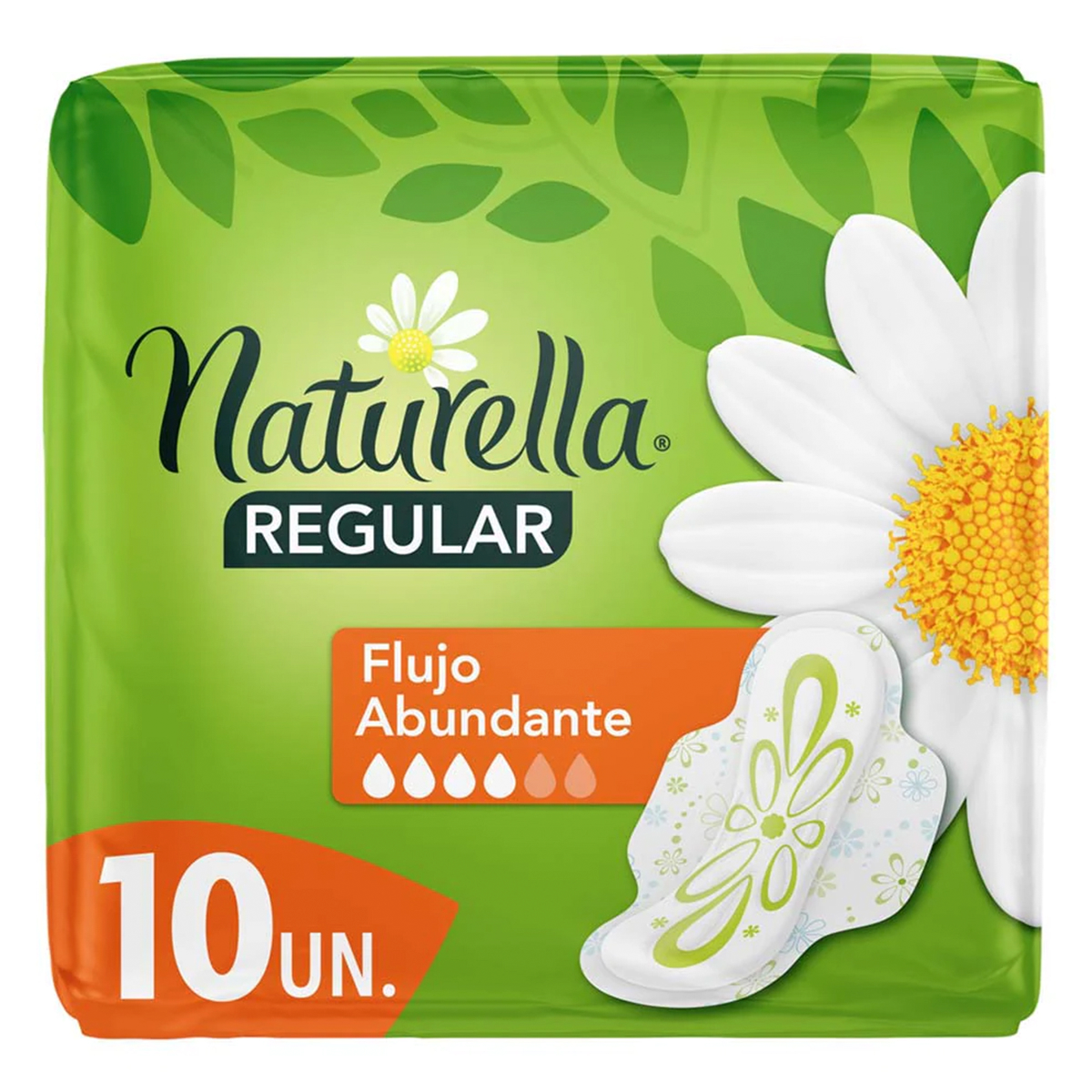 Toalla Femenina Naturella Flujo Abundante S/A 10 PZS