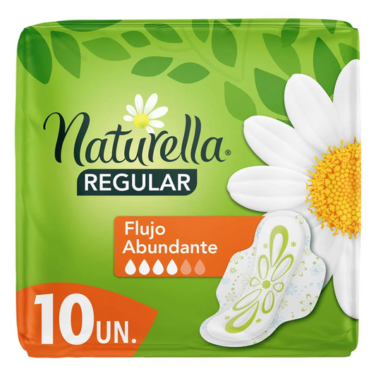 Toalla Femenina Naturella Flujo Abundante S/A 10 PZS