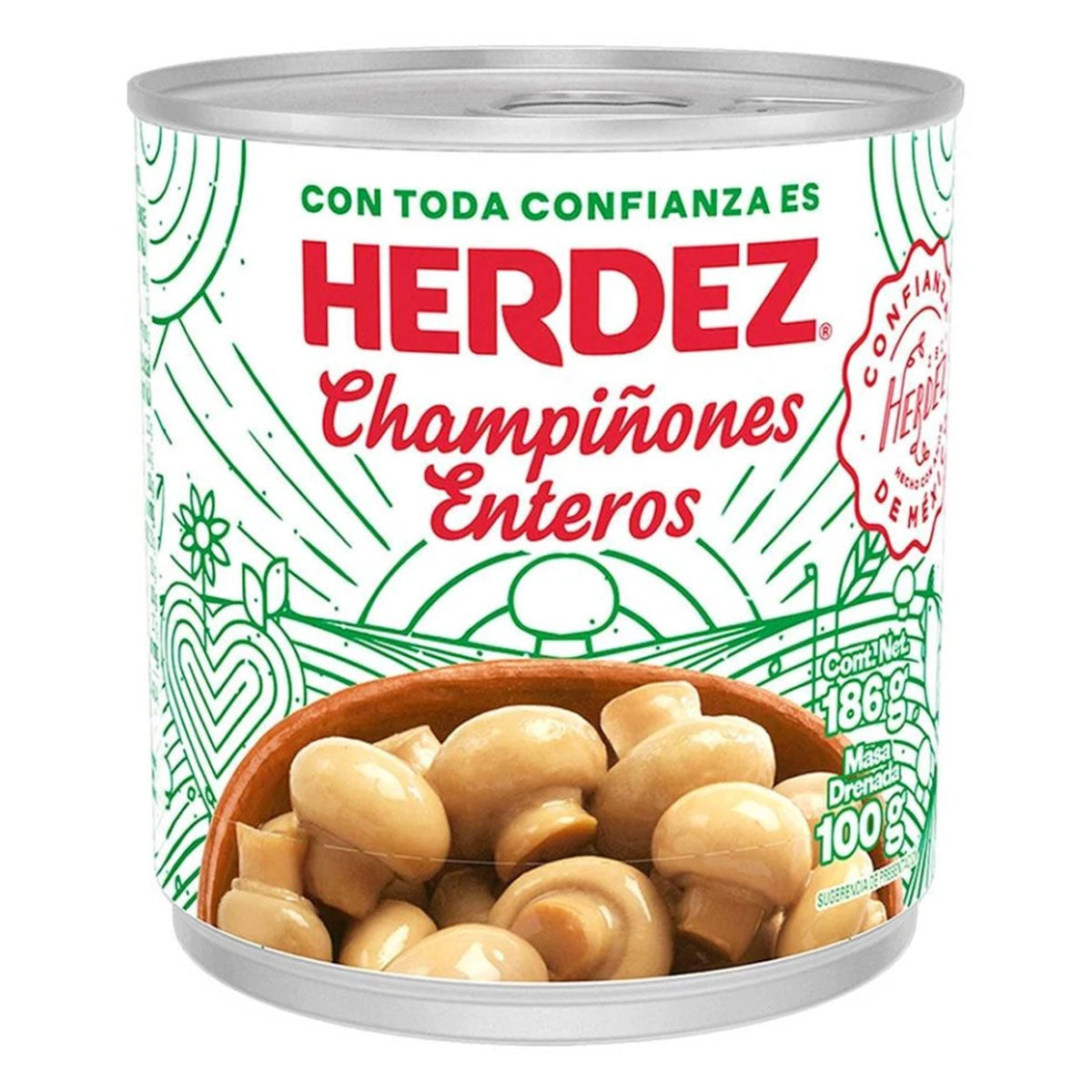 Champiñon Entero Herdez 186 GRS