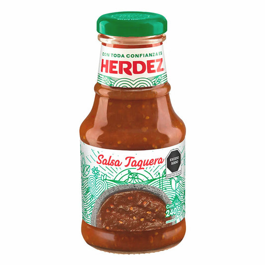 Salsa Herdez Taquera Roja Vidrio 453 GRS