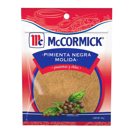 Especias Mccormick Pimienta Negra Molida 40 GRS