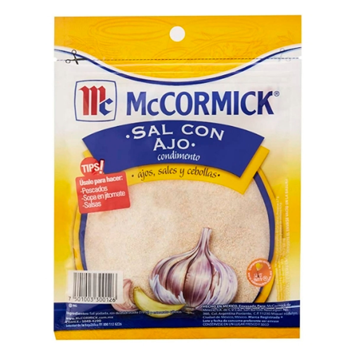 Especias Mccormick Sal Con Ajo 90 GRS