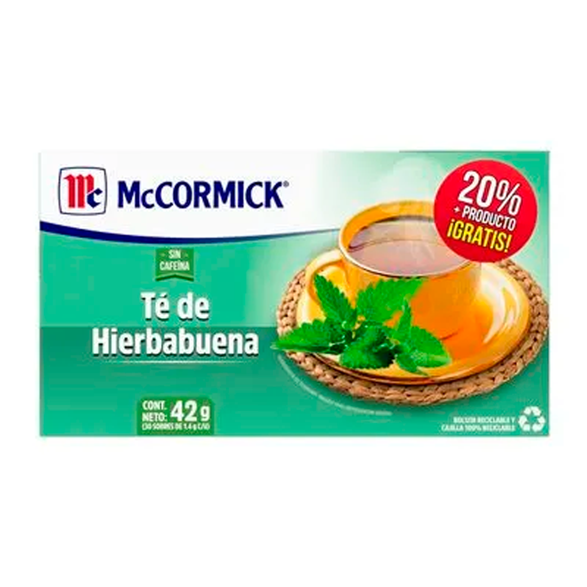 Te Mc Hierbabuena+20% Mc 25 PZS