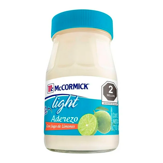 MAYONESA MC LIGTH CON JUGO LIMONES 210 GRS