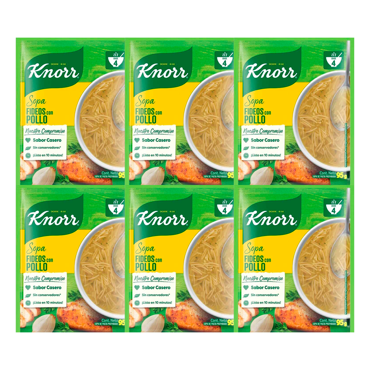 Sopa Knorr Fideos Con Pollo 95 GRS