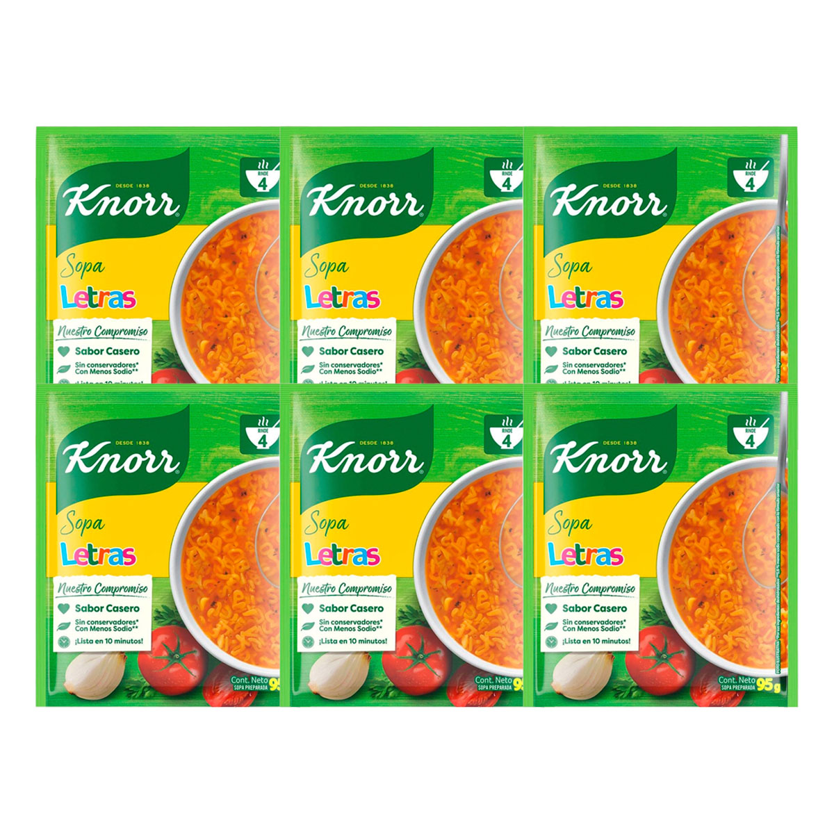 Sopa Knorr Letras 95 GRS