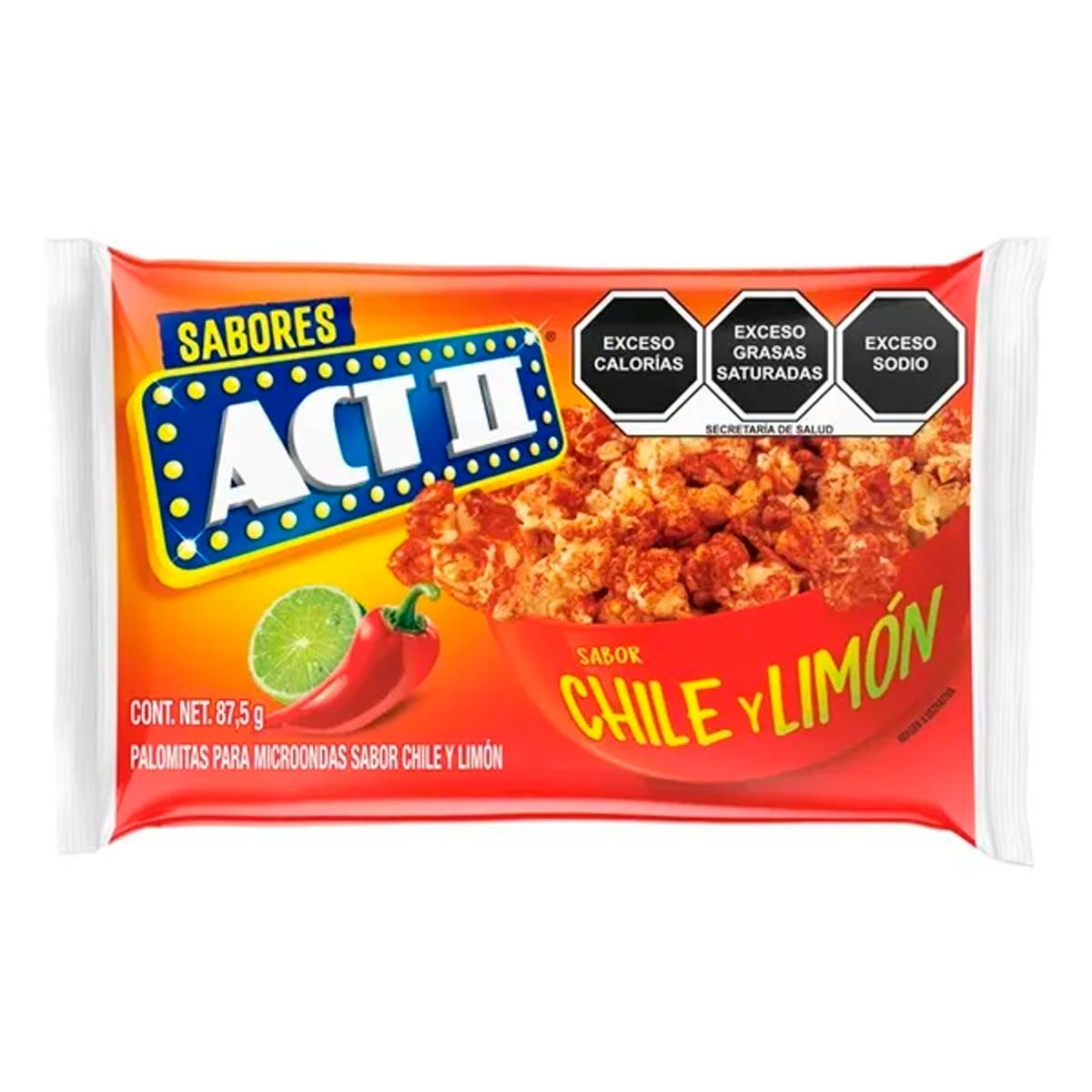 Palomitas Act Ii Chile Limon 87.5 GRS