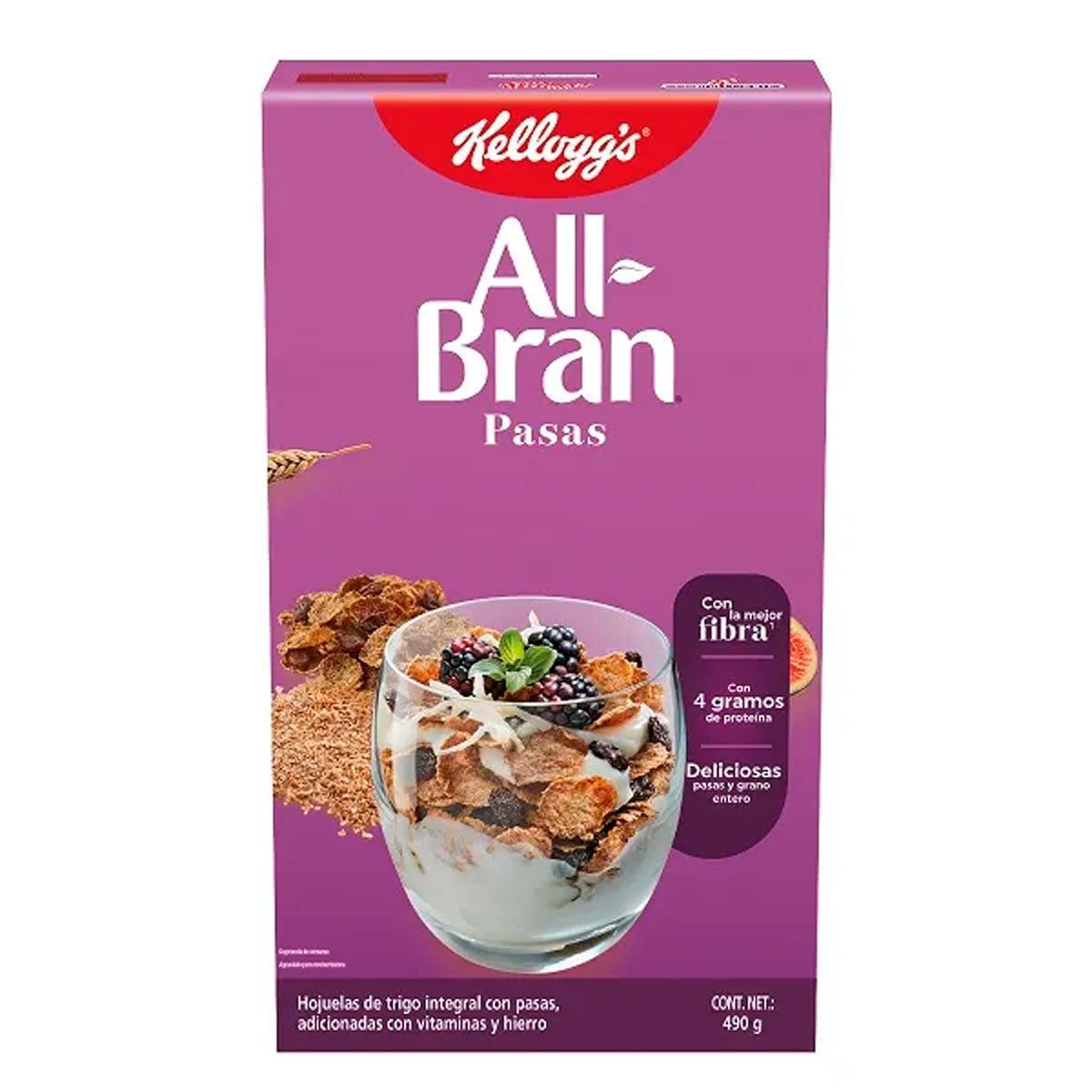 Cereal Kellogg'S Allbran Pasas 490 GRS