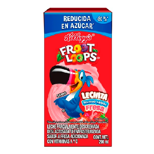 Leche Deslactosada Kellogg'S Froot Loops Fresa 200 MLL