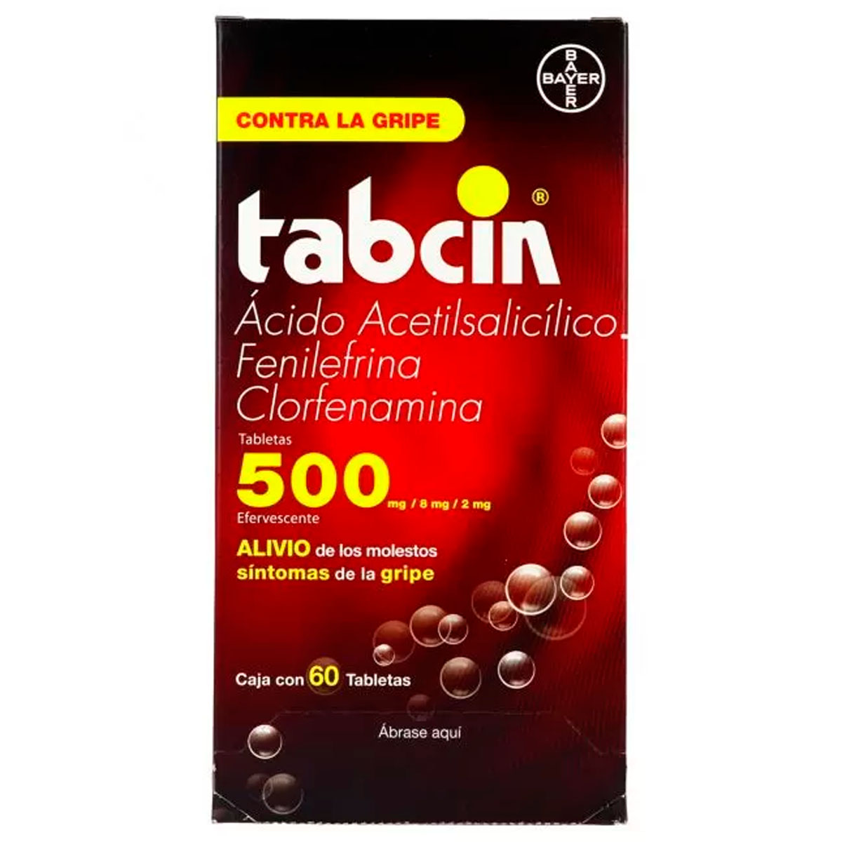 Medicamento Tabcin Efervescente 500Mg Rojo 60 PZS