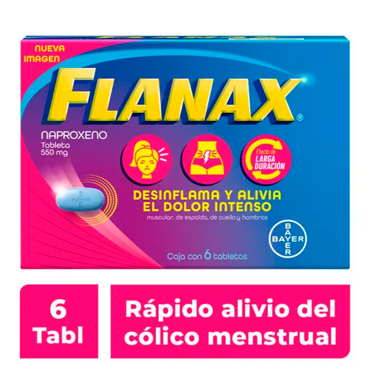 Medicame Exh M Flanax 550Mg Tab Flanax Desinflama Y Alivia 6 PZS