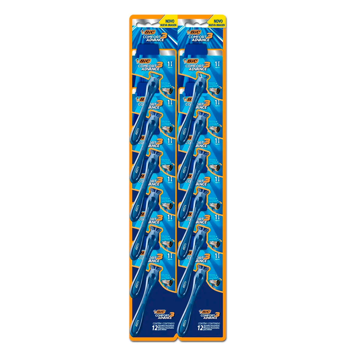 Exh Rastrillo Bic Confort 3+4Flex 12 PZS
