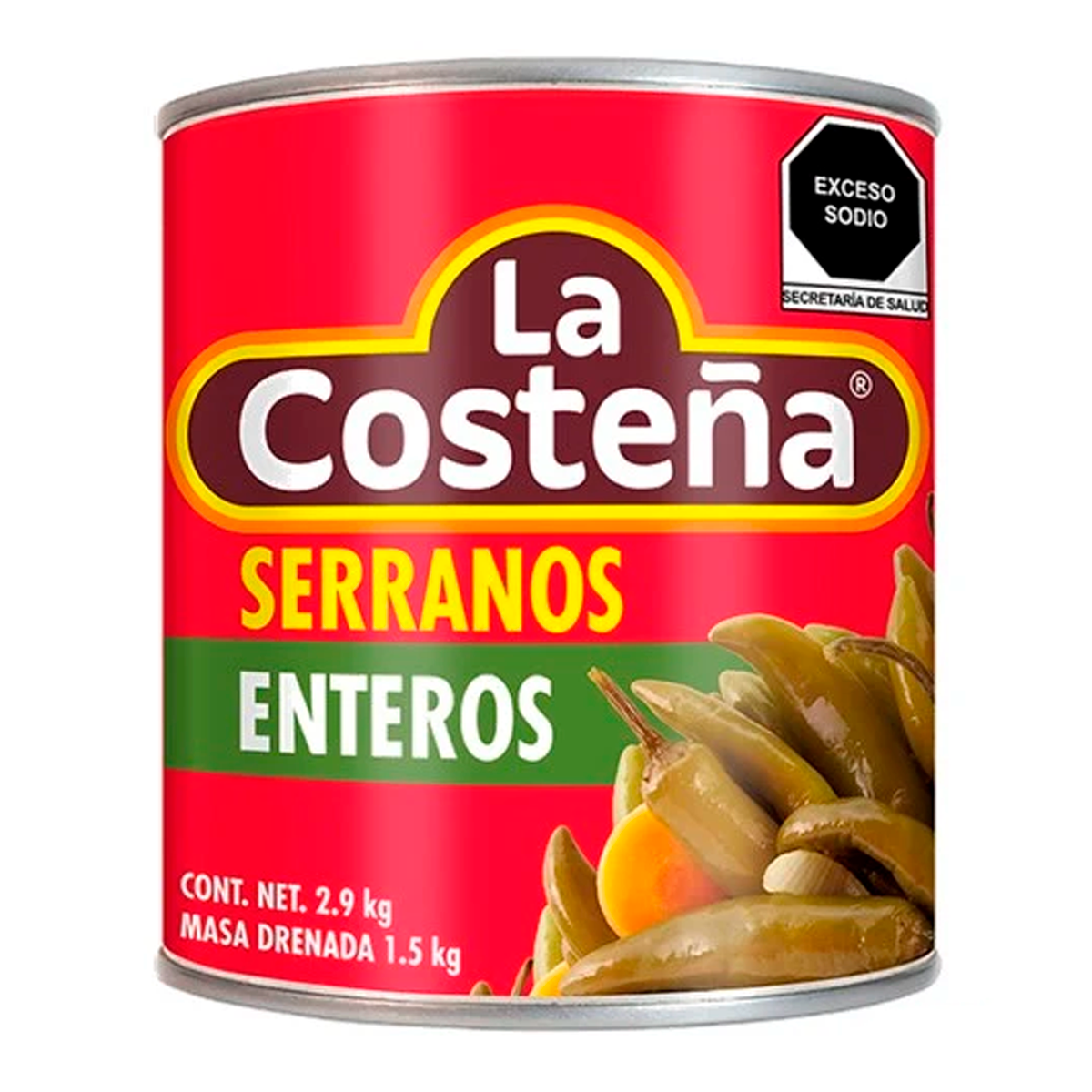 Chiles Serranos La Costeña 2.9 KGS