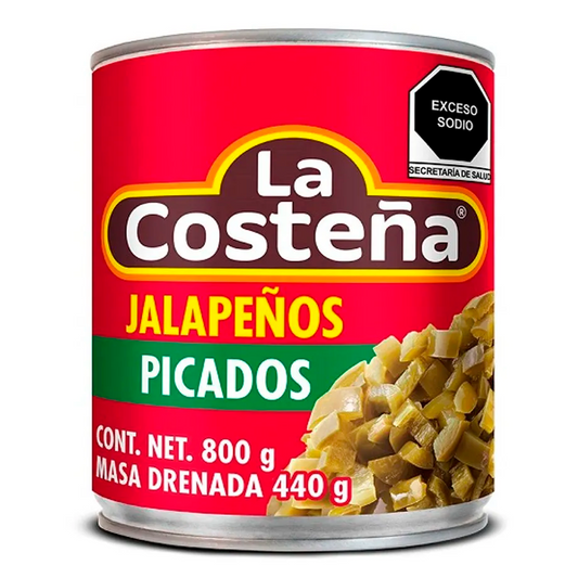Chiles Jalapeño Picados La Costeña 800 GRS
