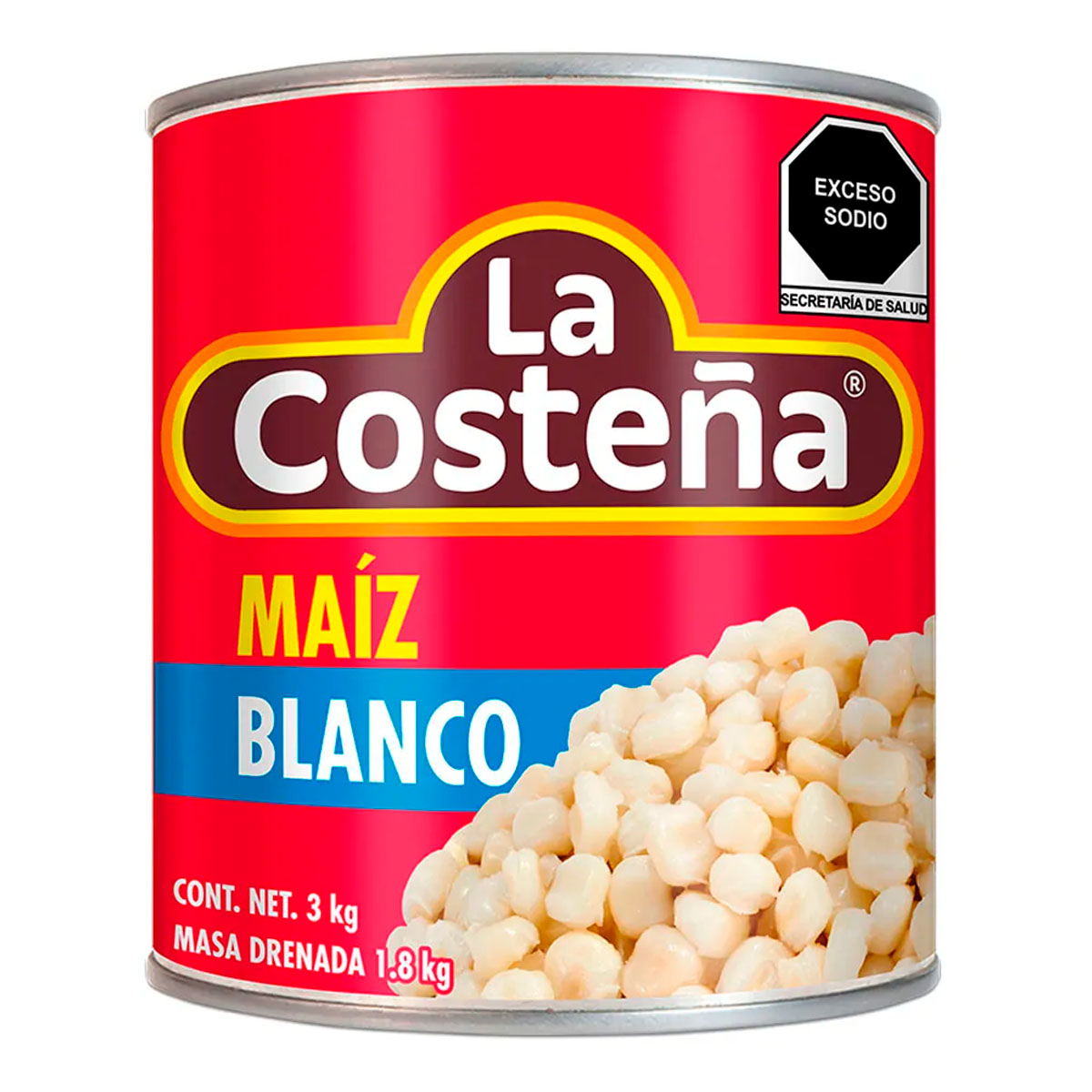 Maiz Pozolero Blanco La Costeña 3 KGS