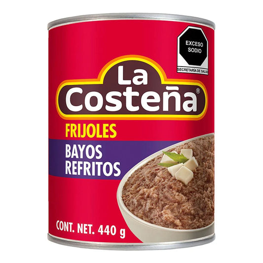 Frijol La Costeña Bayos Refritos 440 GRS