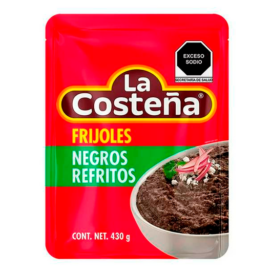 Frijoles La Costeña Refritos Negros 430 GRS