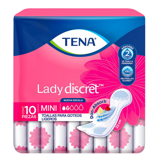 Toallas para incontinencia TENA Lady Discret Mini 10 piezas