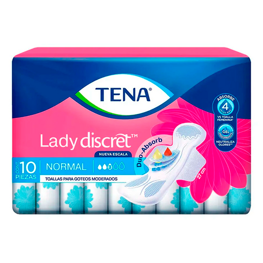 Toalla Femenina Tena Lady Discret Normal 10 PZS