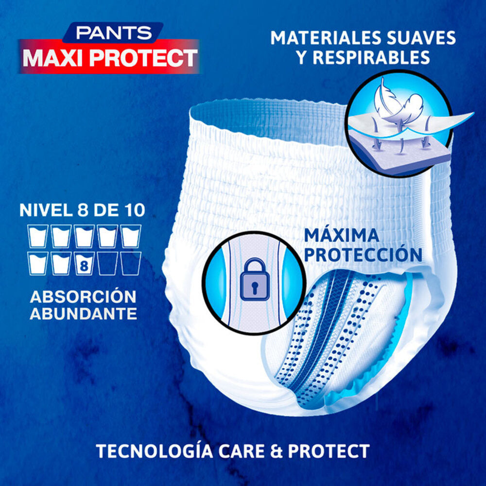 Ropa interior desechable TENA Pants Maxi Protect Talla:M 10 piezas