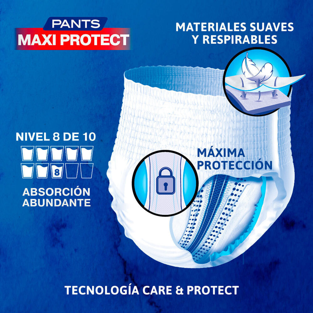 Ropa interior desechable TENA Pants Maxi Protect Talla:G 10 piezas