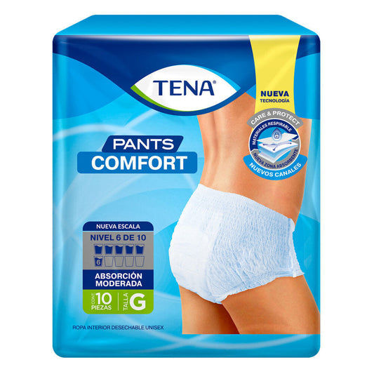 Ropa interior desechable TENA Pants Comfort Talla:G 10 piezas