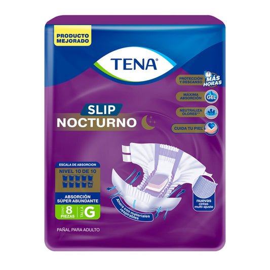 TENA Slip Nocturno Talla:G 8 piezas