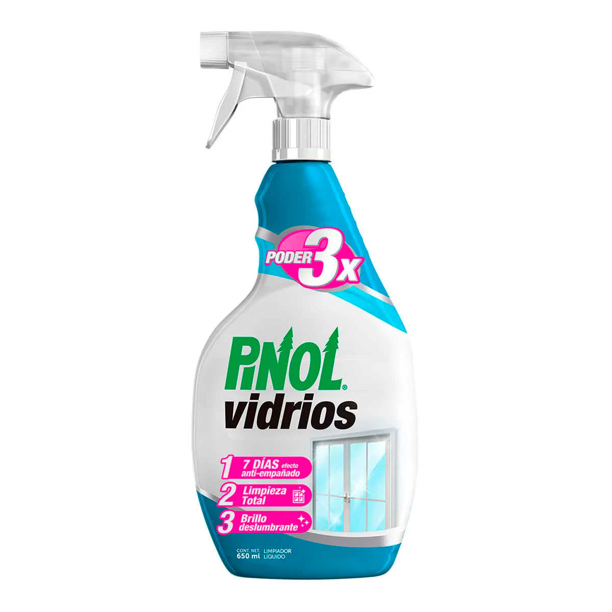 Limpiador Pinol Poder Vidrios 650 MLL