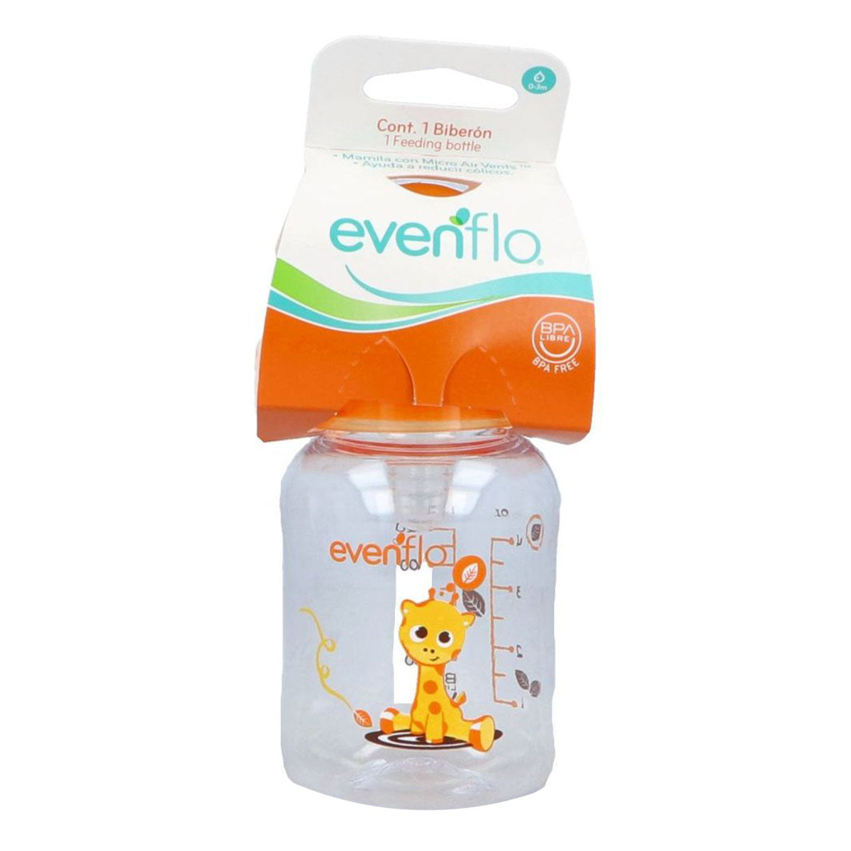 Biberon Evenflo 4Oz Zoo Friend 1 PZS – Basicos