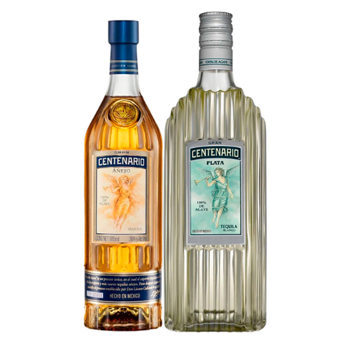 Tequila Gran Centenario Añejo + Tequila Centenario Plata 695 MLL