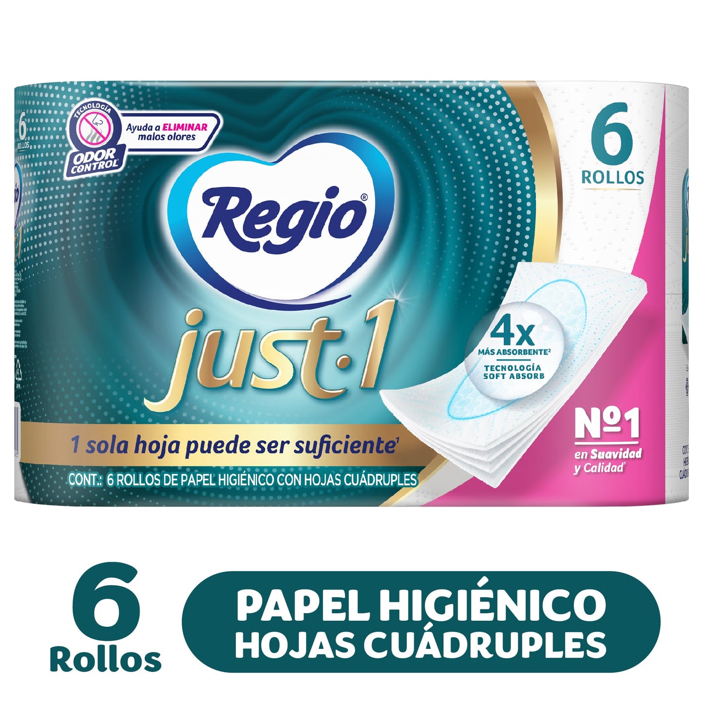 Papel Higiénico Regio Just-1 6 rollos