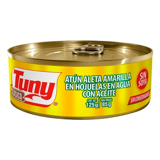 Atun Tuny En Agua C/Aceite Clasico Tuny E/Chipotle 125 GRS