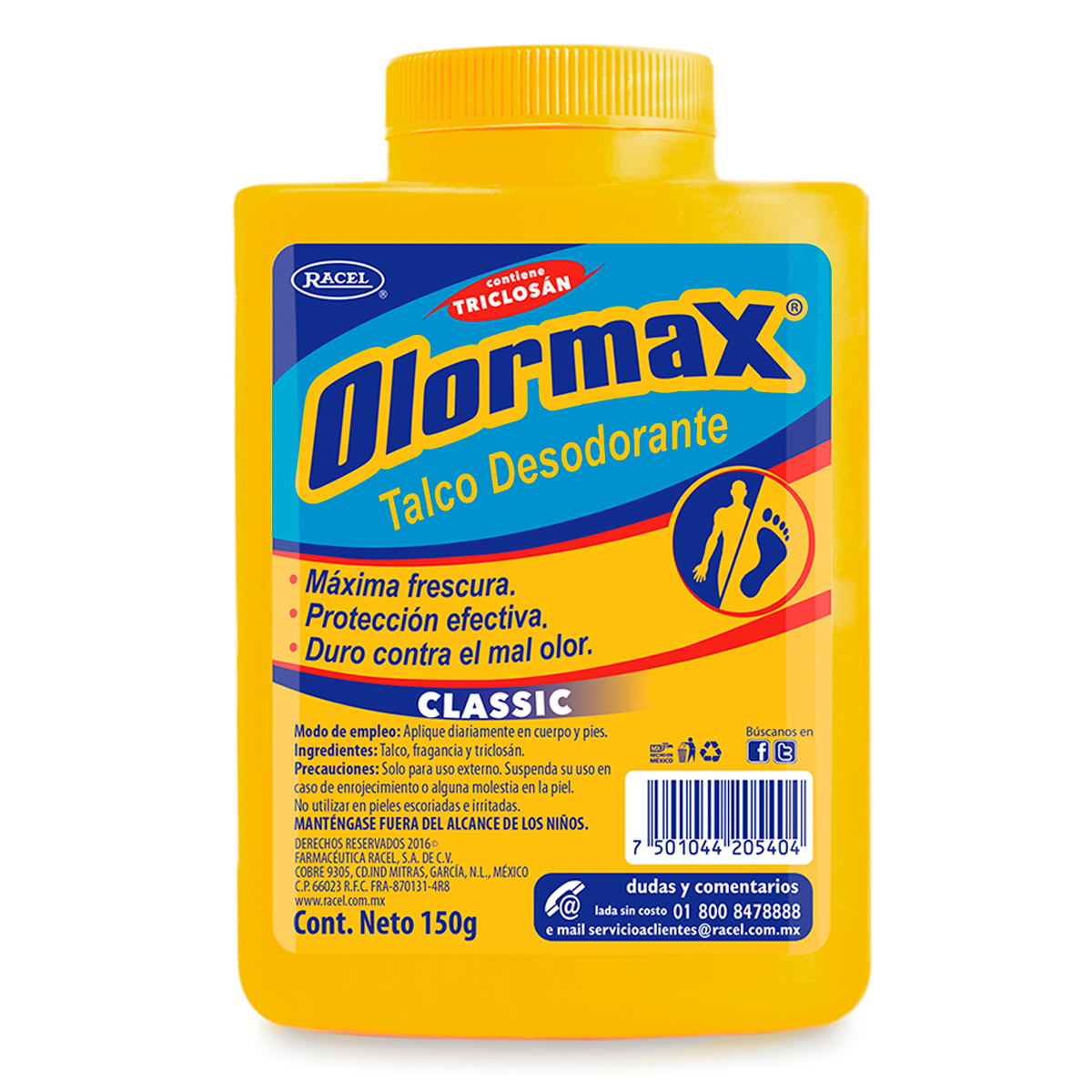 Talco Olormax Amarillo 150 GRS