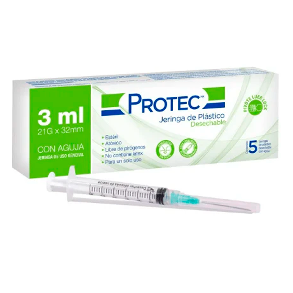 Jeringa Protec 3Ml 1 PZS