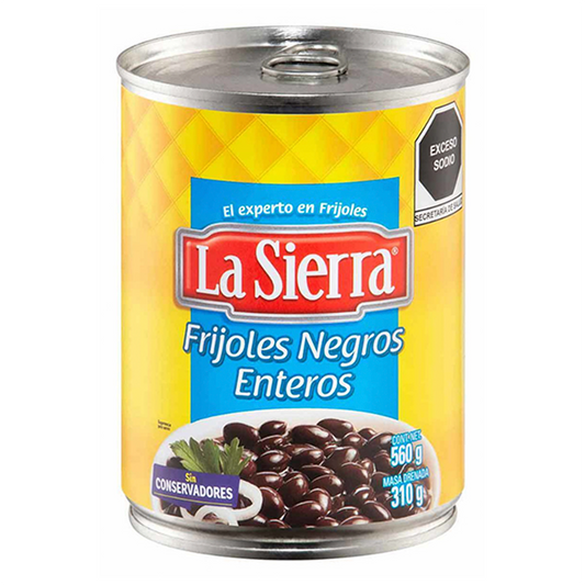 Frijol Sierra Negros Enteros +10% 560 GRS