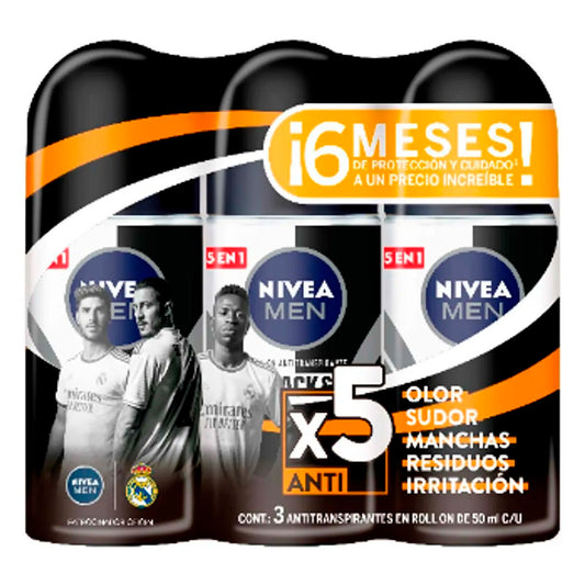 Desodorante Nivea Men Invisibles B&W Power roll 50 MLL