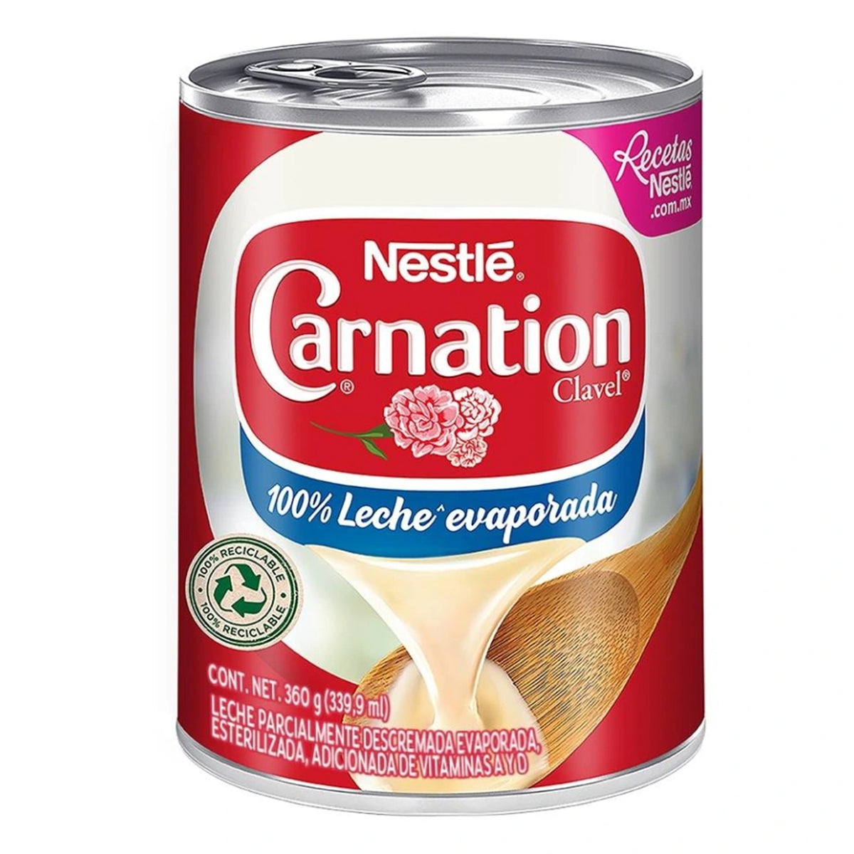 Leche Evaporada Nestlé Carnation Clavel Original 360g