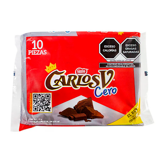 Exhibidor Chocolate Nestle Carlos V Sin Azucar 17 GRS