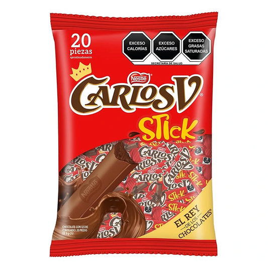 Chocolate Carlos V Stick 20 Pzas 8 GRS