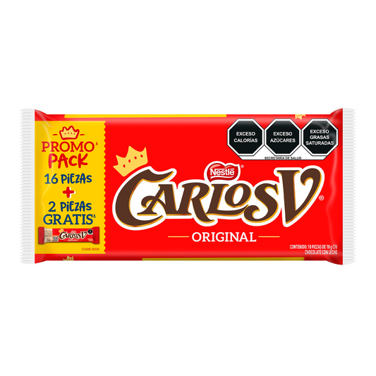 Exh Choco Nestle Carlos V Suizo 18 GRS
