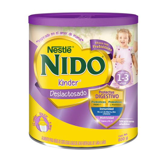 Alimento Para Niños de Corta Edad Nido Kinder 1+ Deslactosado 800g