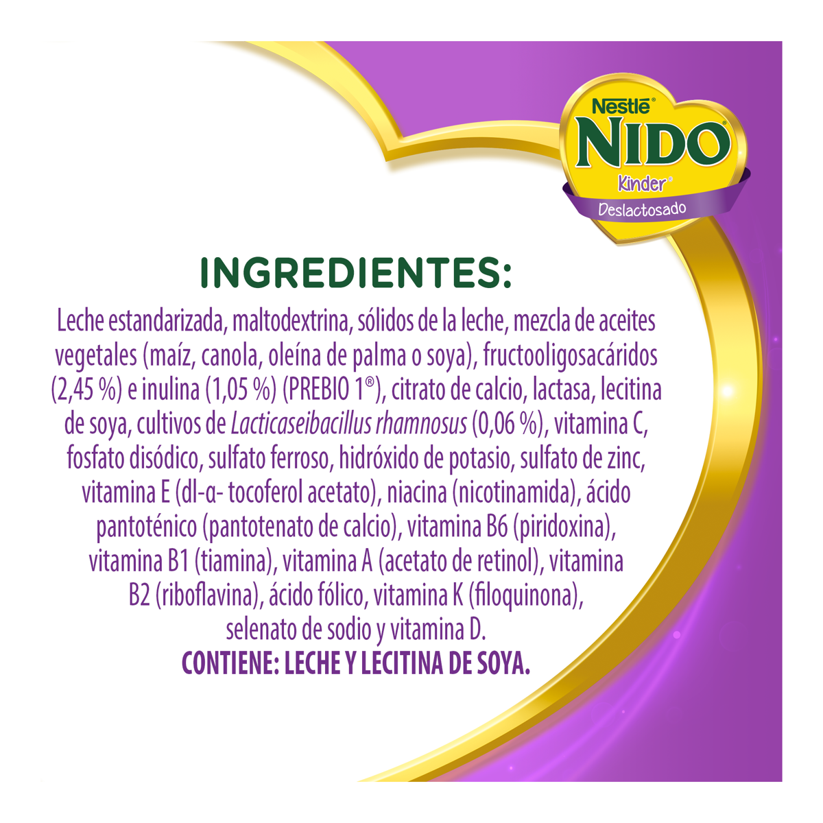 Alimento Para Niños de Corta Edad Nido Kinder 1+ Deslactosado 800g