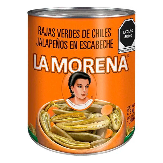 Chiles En Rajas La Morena 2.8 KGS