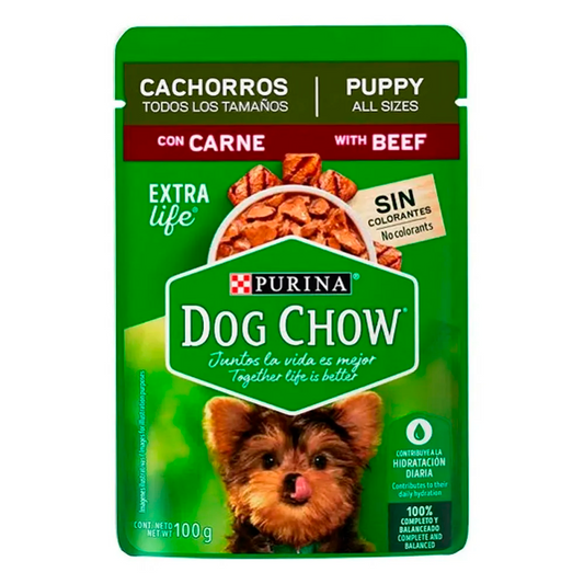 DOG CHOW CACHORRO CARNE 100 GRS