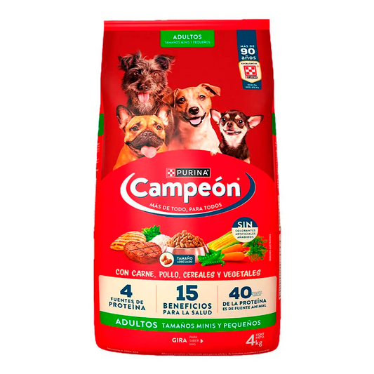11 Alim Purina Campeon Adulto Mini/Peq Purina 4 KGS
