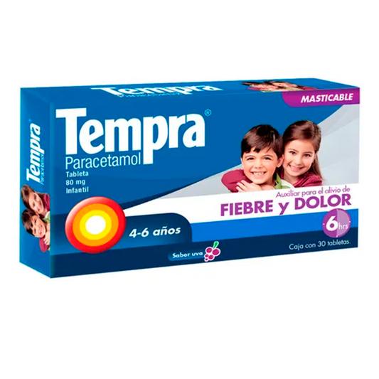 Exh Tempra Masticable Uva 80Mg 30 PZS