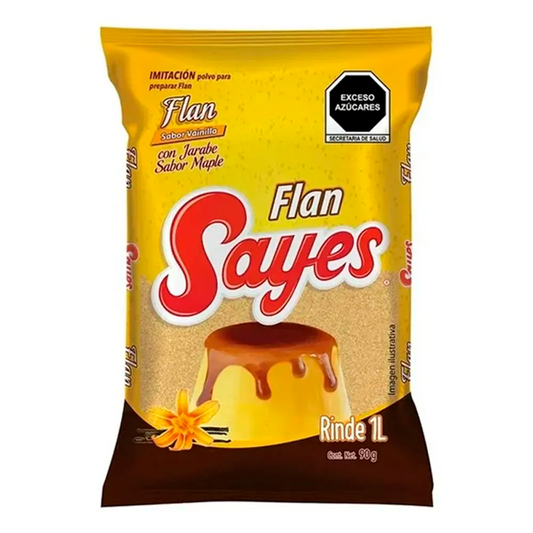 Flan Sayes Vainilla Con Caramelo 90 GRS