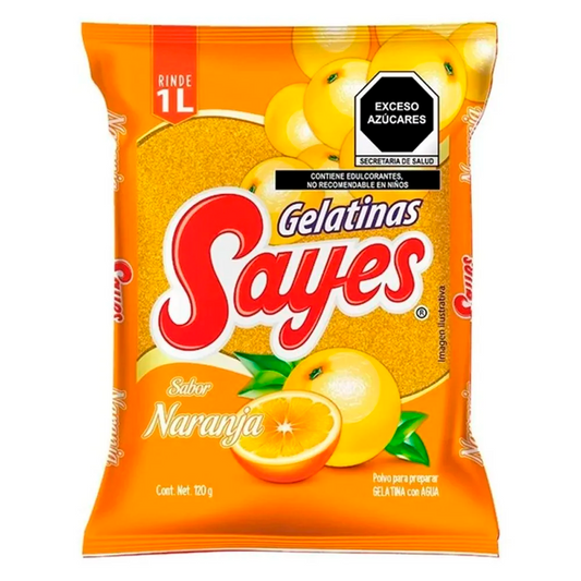 Gelatina Gel Sayes Naranja Agua Sayes Naranja Agua 120 GRS