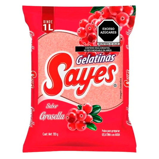 Gelatina Gel Sayes Grosella Agua Sayes Grosella Agua 120 GRS