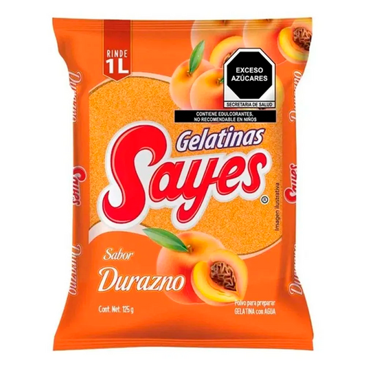 Gelatina Sayes Durazno Agua 120 GRS